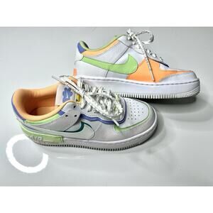 Nike Air Force 1 Shadow, White/White-Peach Cream, DX3718-100 Women’s 6.5